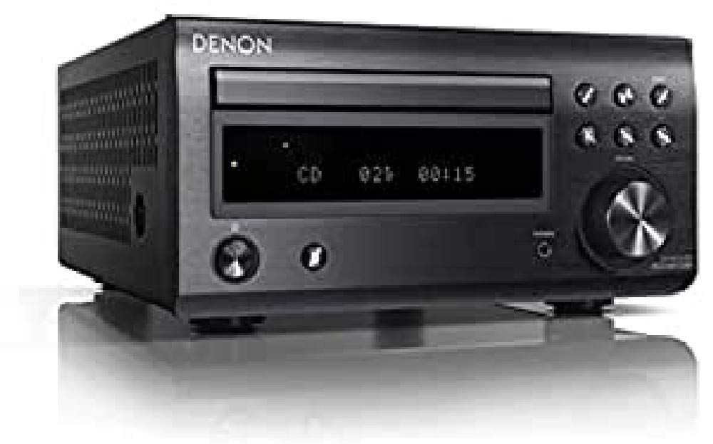 گیرنده Hifi دنون RDCM41DAB با پخش کننده سی دی، گیرنده صوتی برای HiFi، بلوتوث، 2 خروجی 30 وات + ساب ووفر، رادیو FM / DAB / DAB+ تیونر، 2 ورودی اپتیکال دیجیتال و 1 خروجی هدفون - مشکی