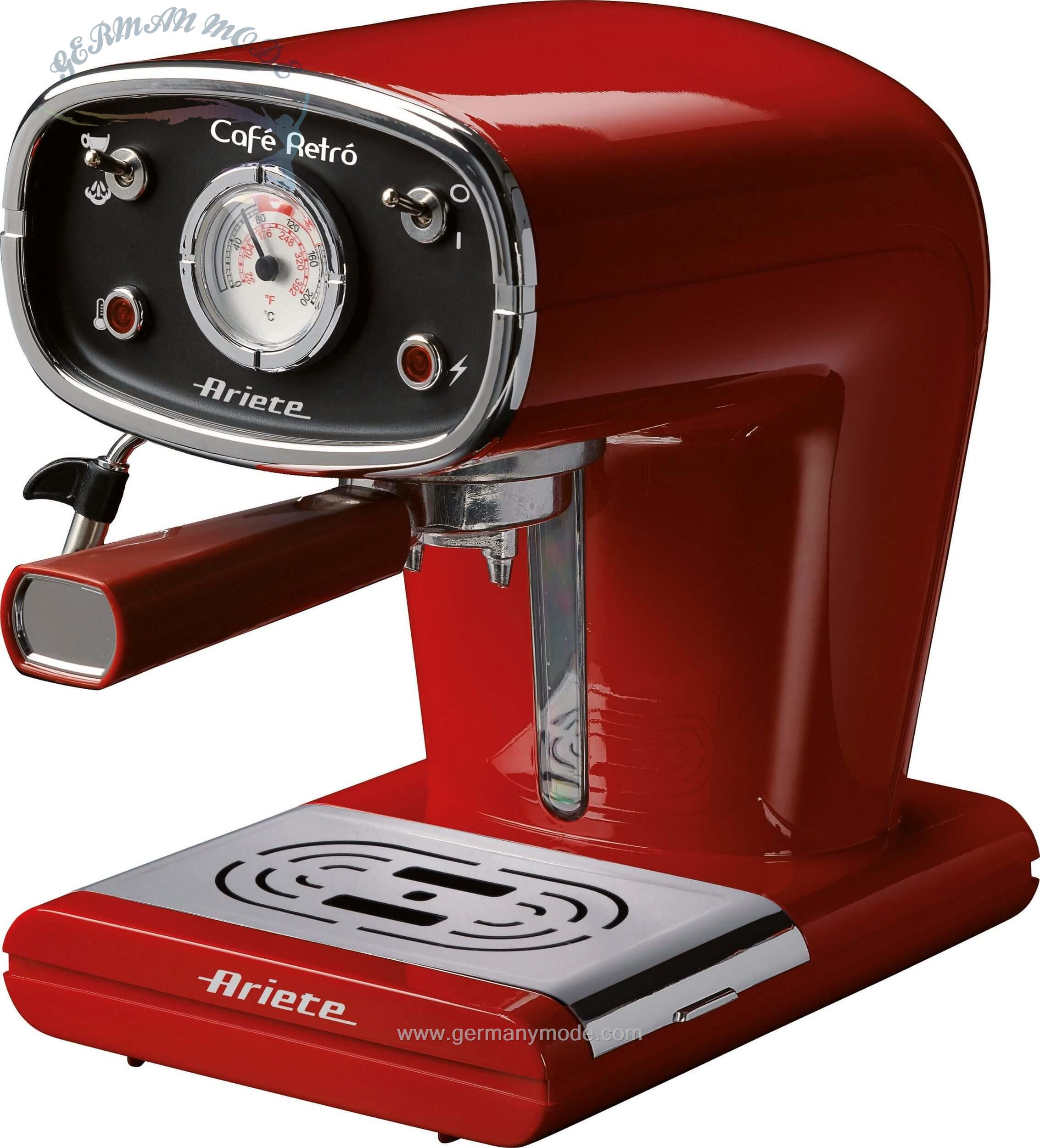 اسپرسو ساز پورتافیلتر آریته ایتالیا Ariete Cafè Retro 1388 1388-10 rot