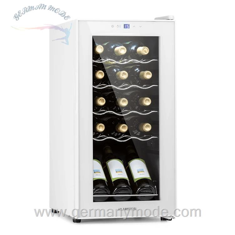 یخچال بطری سرد کن 44 لیتری کلارشتاین آلمان Klarstein Shiraz 15 Slim Uno Weinkuhlschrank Weiß 44 Ltr
