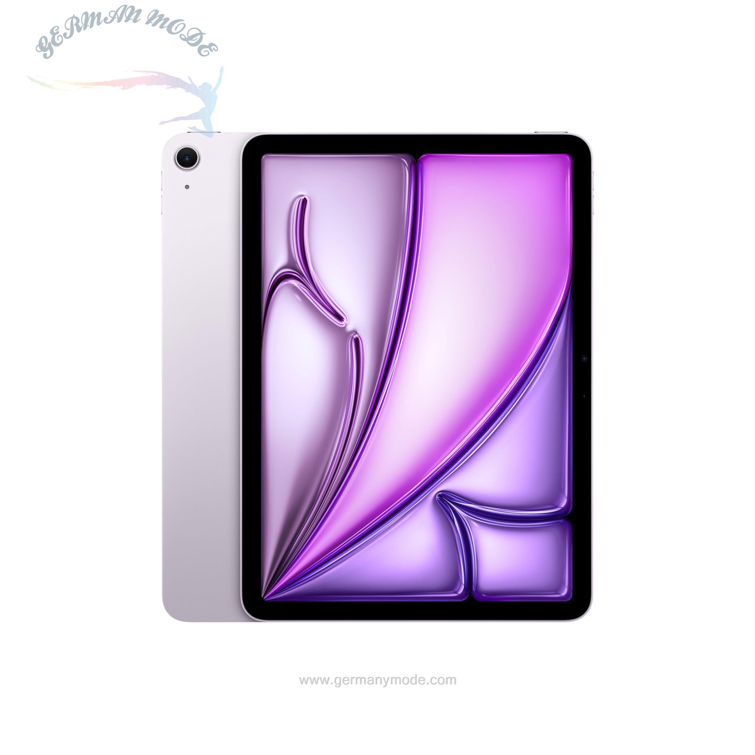 تبلت آیپد اپل اورجینال 11 اینچی iPad Air (M2): نمایشگر مایع شبکیه چشم، 256 گیگابایت، دوربین جلوی افقی 12 مگاپیکسلی/دوربین عقب 12 مگاپیکسلی، Wi-Fi 6E، شناسه لمسی، باتری تمام روز - بنفش بنفش 256 گیگابایت Wi-Fi