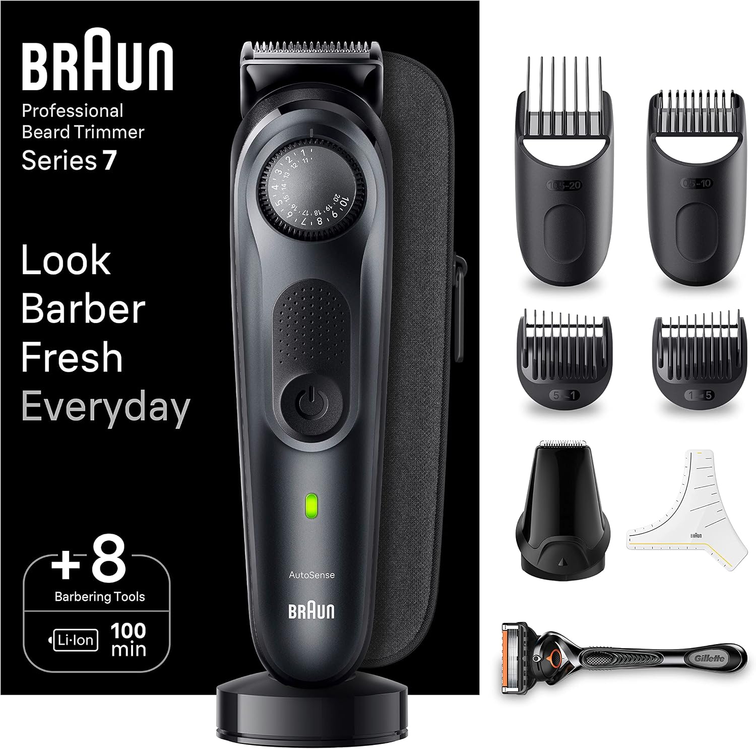 ماشین اصلاح ریش تراش براون آلمان Braun BT7441 کیف مسافرتی، 100 دقیقه زمان کارکرد