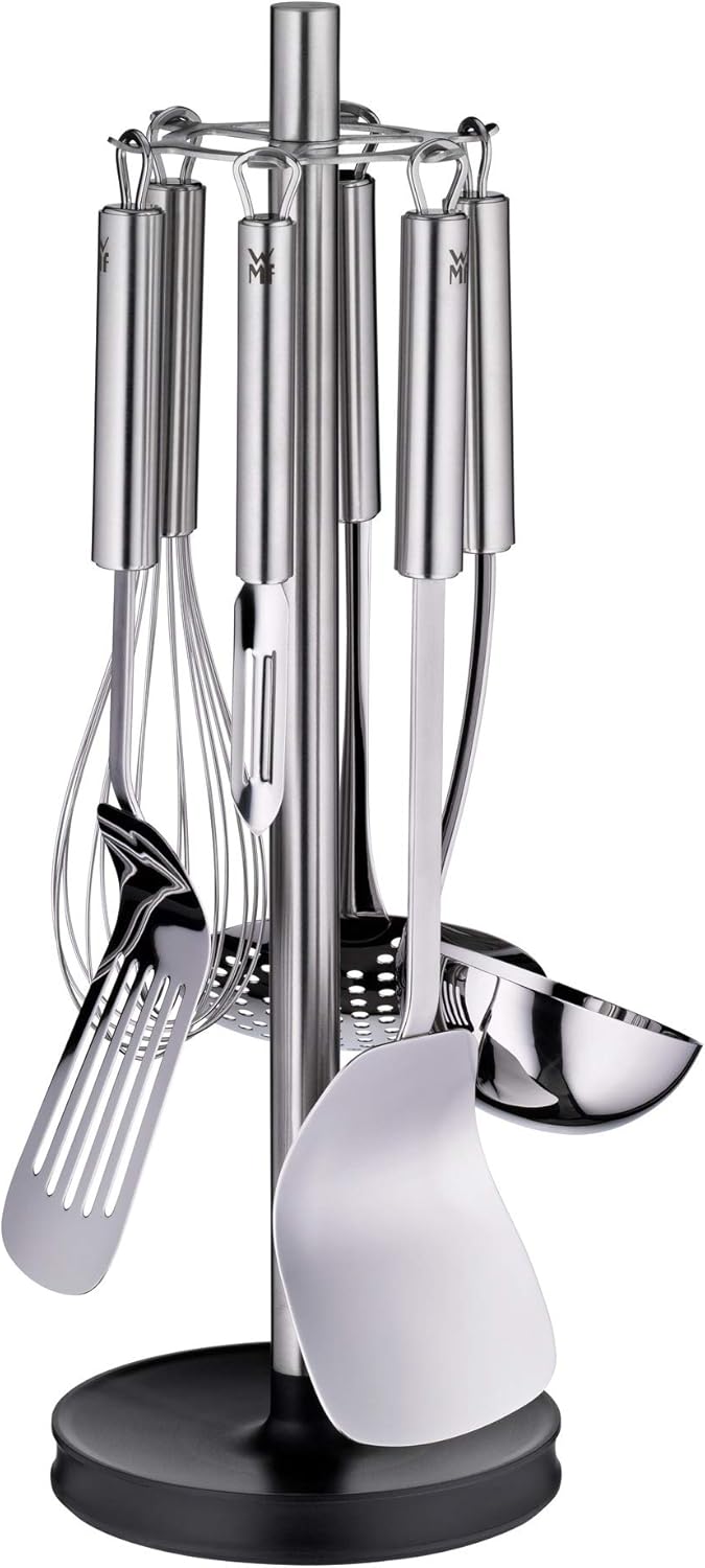 سرویس کفگیر ملاقه 7 پارچه وی ام اف آلمان WMF Profi Plus Küchenhelfer Set Edelstahl 7-teilig، ملاقه، قاشق شیاردار، کفگیر وک، ترنر، همزن، پوست کن سبزیجات