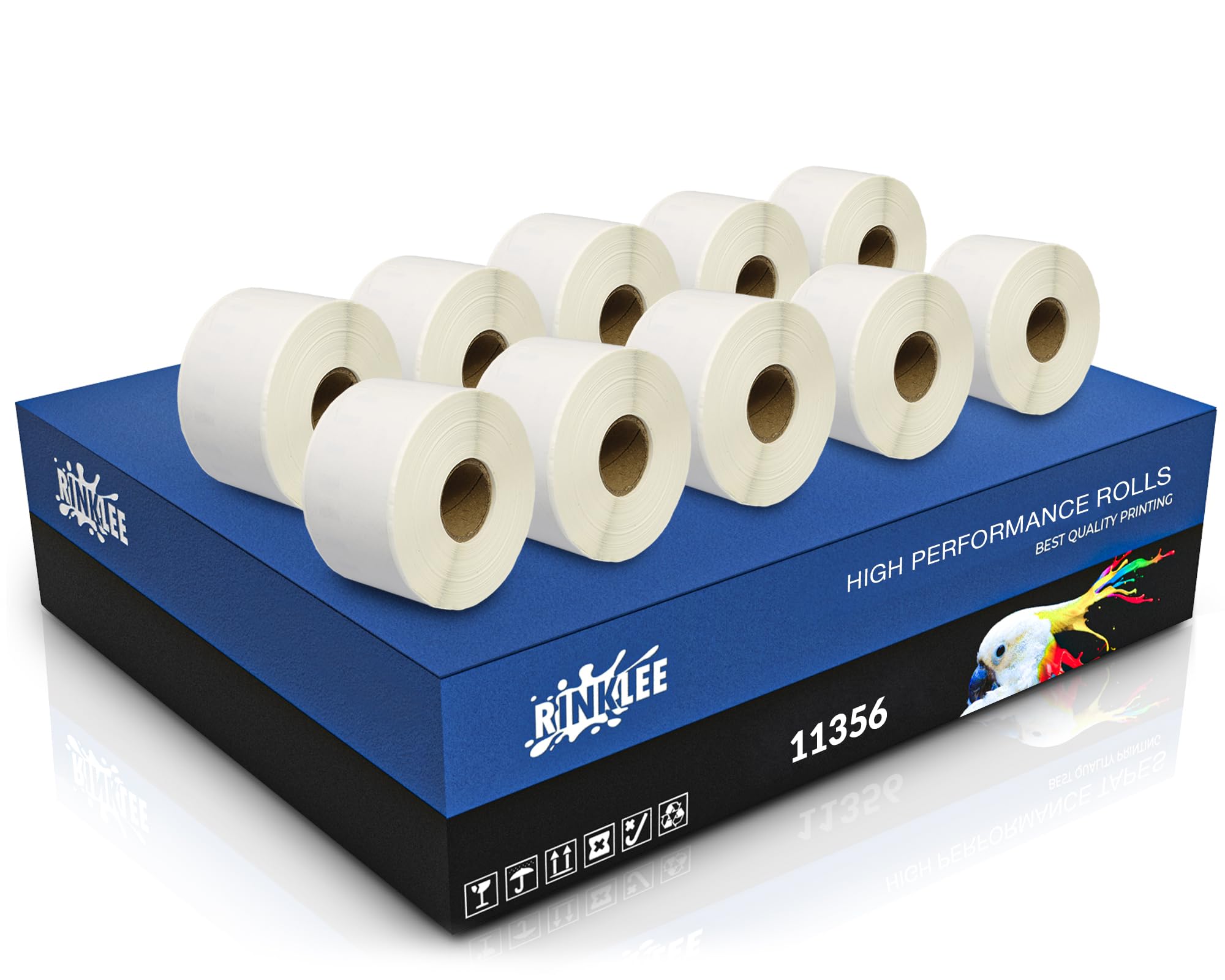 خرید از آمازون - RINKLEE 11356 S0722560 Labels سازگار با DYMO LabelWriter 4XL 450 400 330 320 310 Duo/Turbo/Twin Turbo SEIKO SLP 450 430 420 420 410 400 | 41x89mm | 10 رول