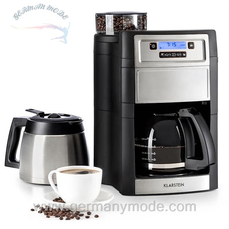 قهوه ساز آسیاب قهوه کلارشتاین آلمان Klarstein Aromatica II Duo Kaffeemaschine 0 22,5 cm Kaffeemaschine Silber