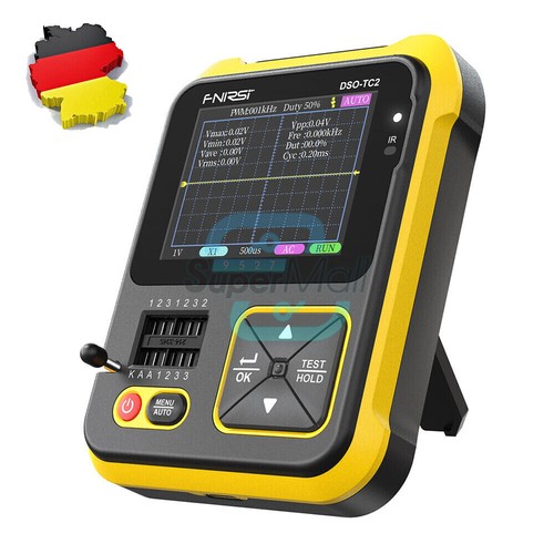 خرید از ایبی - اسیلوسکوپ دیجیتالی دستی 2.4 اینچی FNIRSI DSO-TC2 200kMHz تستر ترانزیستور DE