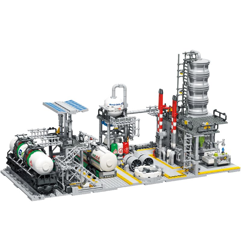 خرید از آمازون - Barweer Clamping Building Blocks 3-IN-1 City Chemical Plant Plant, Laboratory Gas Station Transit Gas Storage Center مدل فناوری ساختمان معماری بلوک های ساختمانی هدیه برای بزرگسالان و کودکان (2142 قطعه)