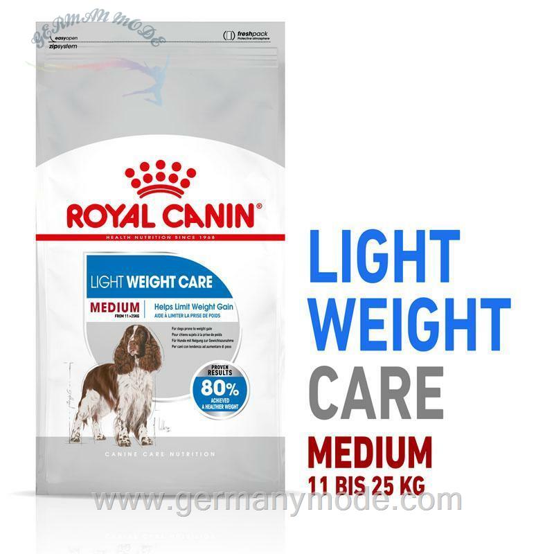 غذا خشک سگ بزرگسال رویال کنین آلمان Royal Canin Light Weight Care Medium 3kg