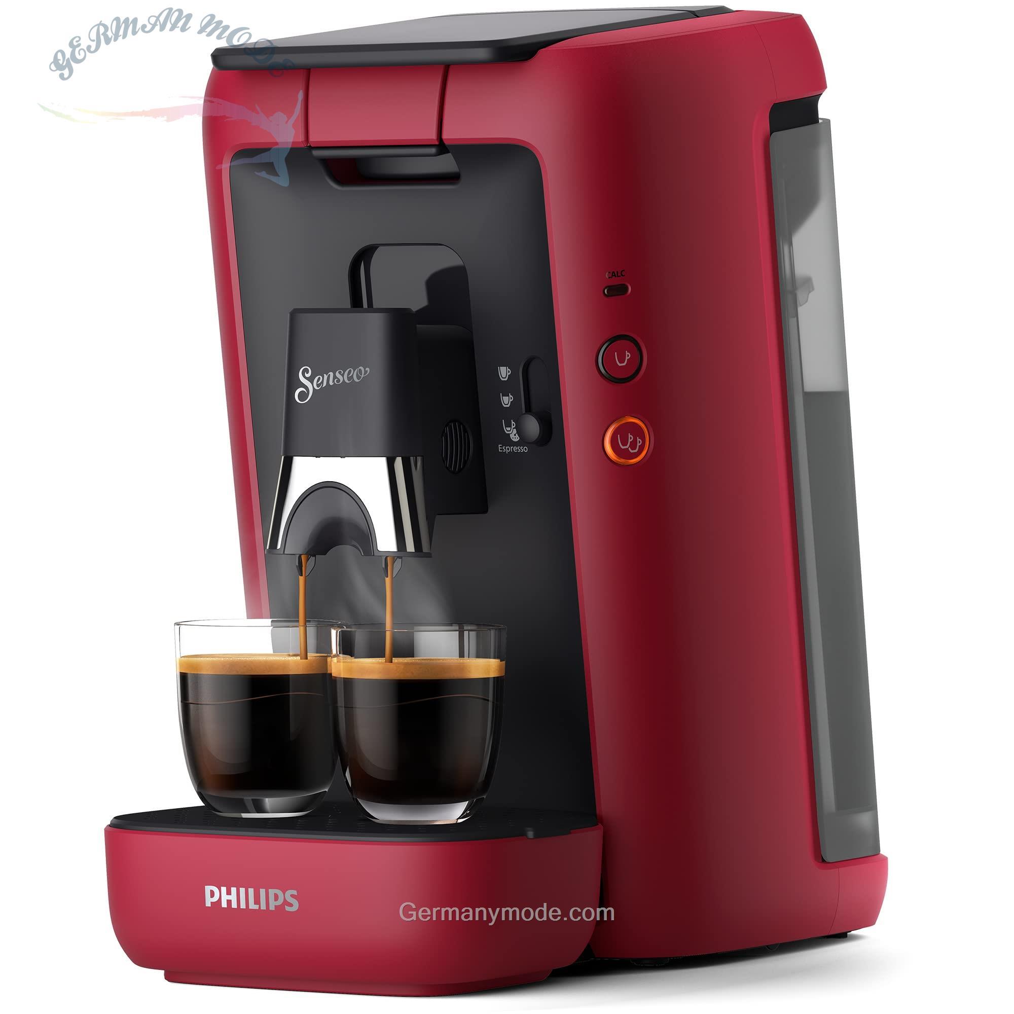 قهوه ساز فیلیپس هلند Philips CSA260/90 با انتخاب قدرت قهوه و عملکرد یادداشت، ظرف آب 1.2 لیتری قرمز