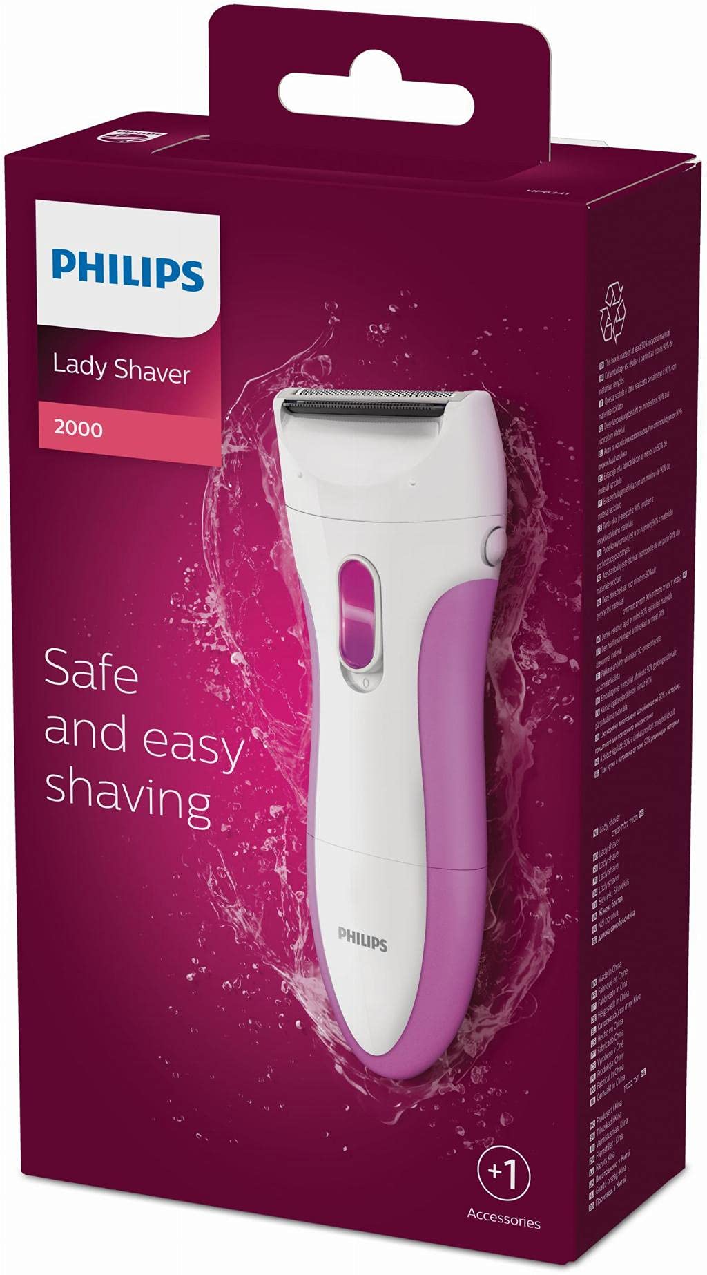 خرید از آمازون - Philips SatinShave Essential Elektrischer Nass- und Trockenrasierer (Modell HP6341/00)