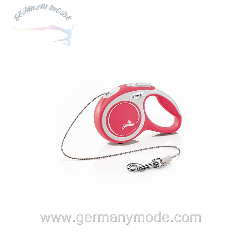 بند متری قلاده سگ فلکسی آلمان Flexi New Comfort Seil Rot Gr- XS- 3m -8kg