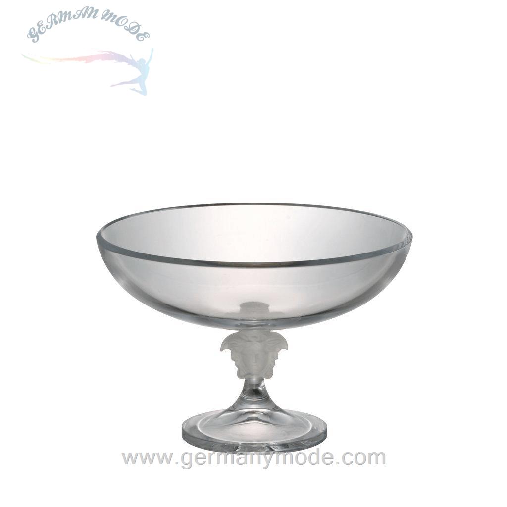 ظرف کریستال پایه دار دکوری ورساچه ایتالیا Rosenthal meets Versace Dekoschale Medusa Lumiere Schale 33 cm auf Fuß