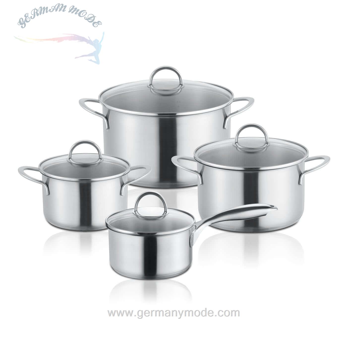 سرویس قابلمه 4 پارچه برندس آلمان berndes 4-teiliges Edelstahl Topfset 059024