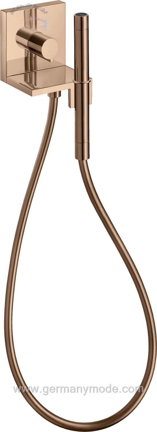 ست شیرآلات دوش تلفنی حمام هانس گروهه آلمان hansgrohe Axor ShowerSolutions Handbrausemodul 120 120 eckig 10651 polished red gold 10651300