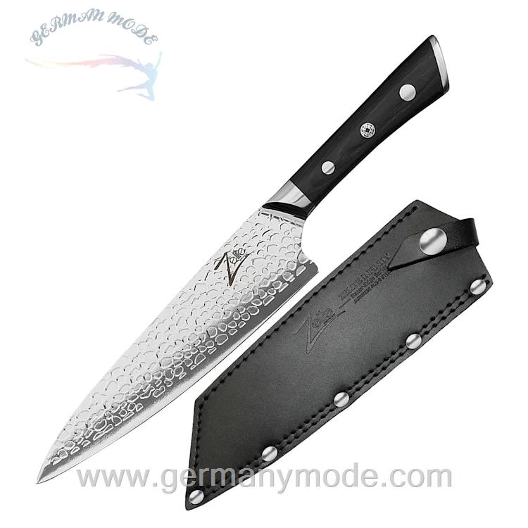 چاقو آشپزخانه 34.3 سانتیمتری کلارشتاین آلمان Klarstein Razor-Edge Serie 8 Chefkoch Kochmesser Messer Schwarz