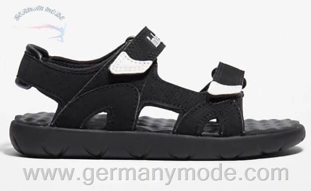 صندل نوجوان تیمبرلند آمریکا TIMBERLAND PERKINS ROW SANDALE MIT DOPPELRIEMEN FÜR KINDER IN SCHWARZ