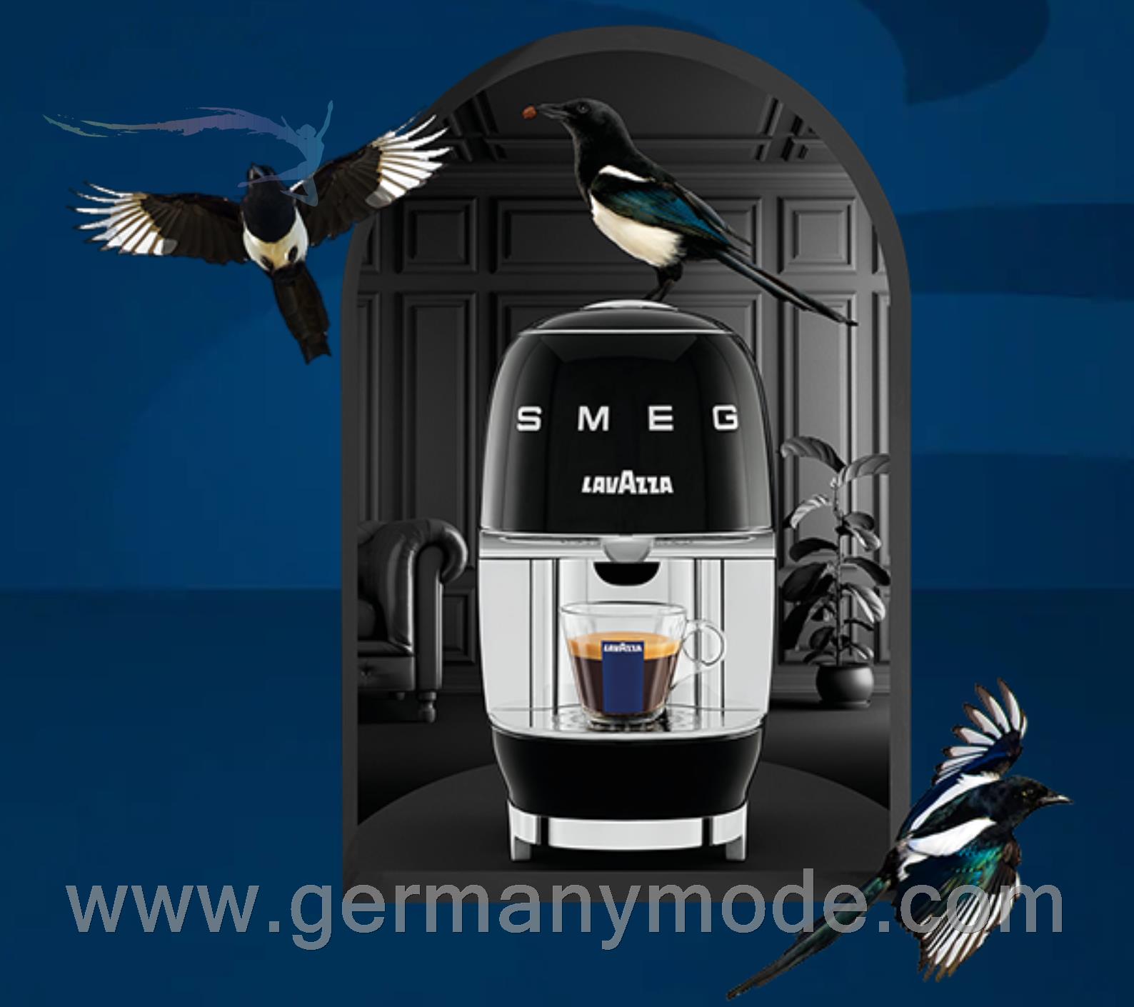 قهوه ساز کپسولی اسمگ لاوازا ایتالیا LAVAZZA A Modo Mio SMEG Kapselmaschine Schwarz