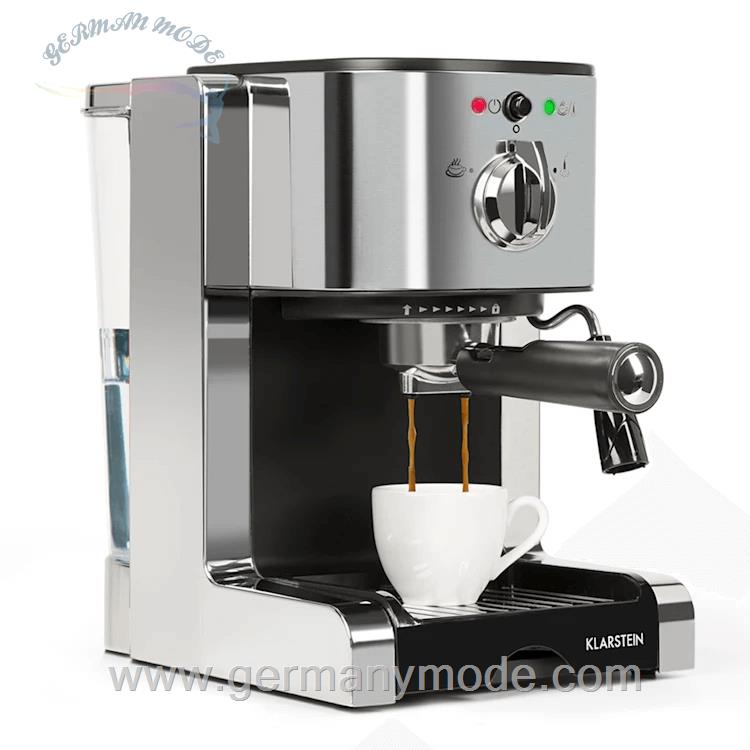 اسپرسو ساز کلارشتاین آلمان Klarstein Passionata 20 Espressomaschine 20 bar Silber