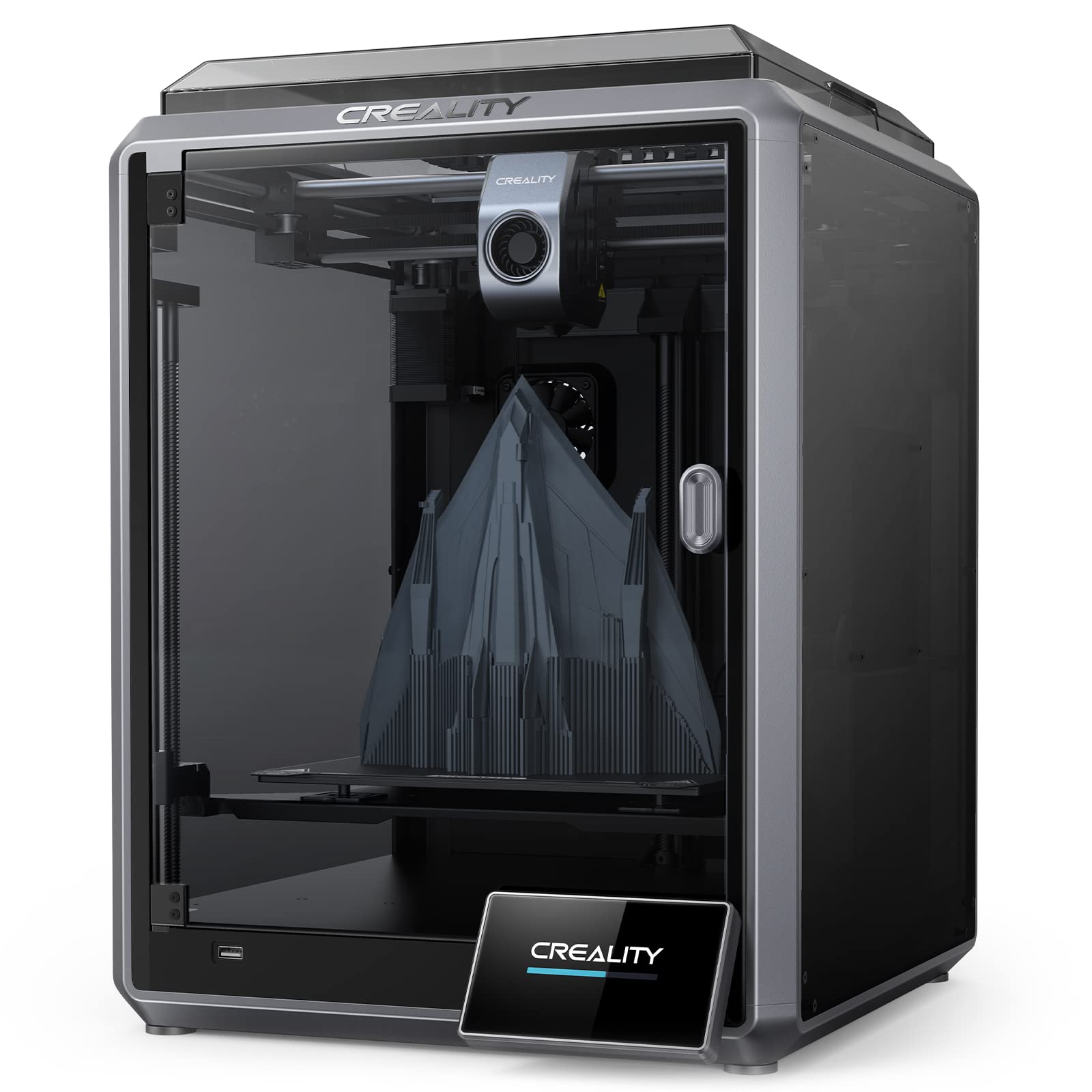 خرید از آمازون - چاپگر سه بعدی Creality K1، سرعت چاپ 600 میلی متر بر ثانیه، CPU دو هسته ای 1.2 گیگاهرتز، 300 درجه سانتیگراد، نازل چاپ سه بعدی دمای بالا، عملکرد تراز خودکار LCD