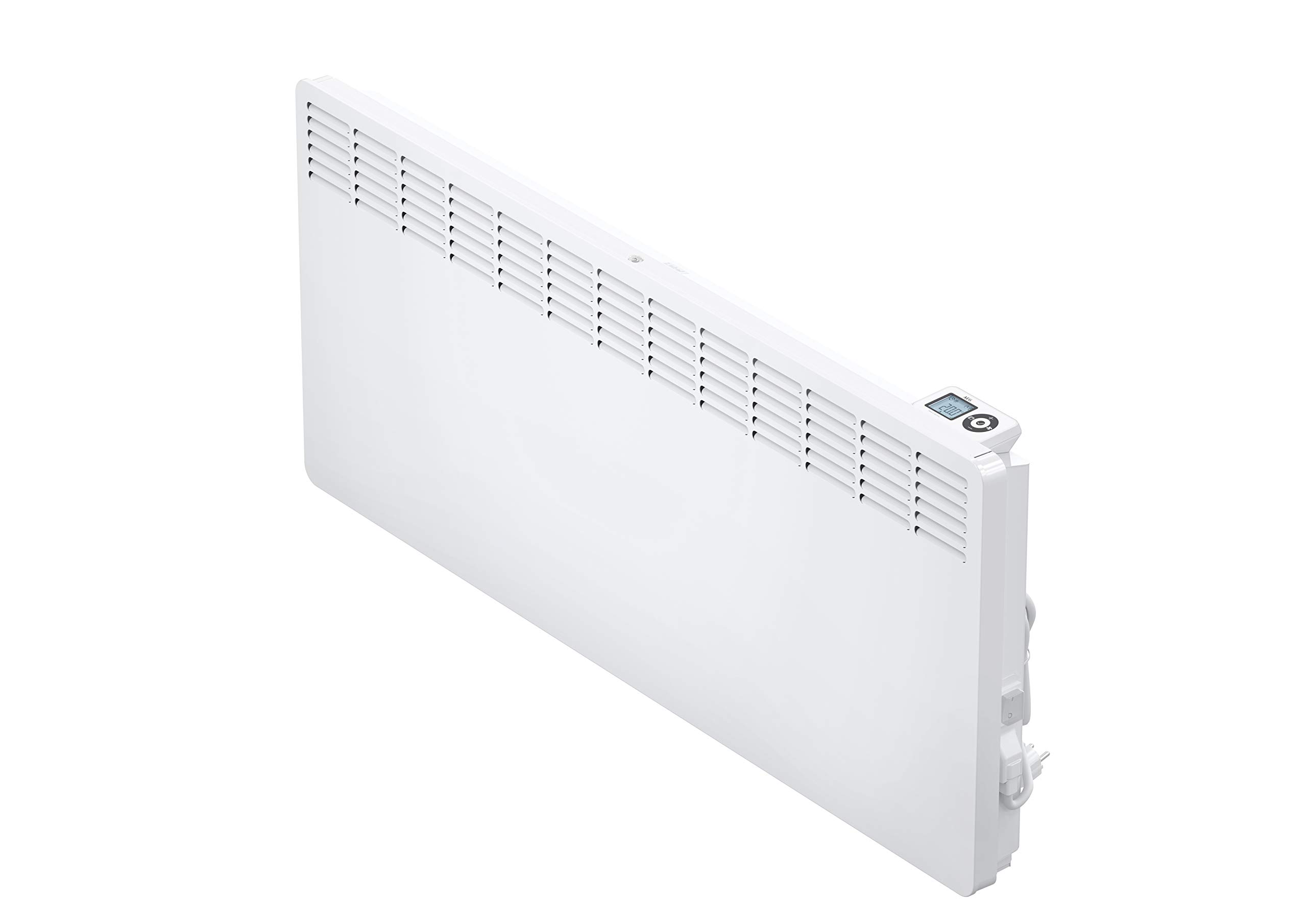 کنوکتور دیواری AEG Haustechnik مدل WKL 3005 برای تقریباً 30 متر مربع، گرمایش 3000 وات، 5-30 درجه سانتیگراد، دیواری، نمایشگر LC، تایمر هفتگی، فلزی، Ecodesign 2018، 236537 سفید برای تقریباً 35 متر مربع، بدنه فلزی بدون تایمر 120 دقیقه‌ای