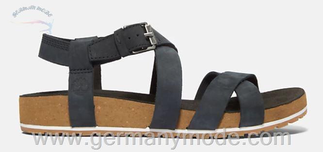 صندل زنانه تیمبرلند آمریکا TIMBERLAND MALIBU WAVES ANKLE STRAP SANDAL FOR WOMEN IN BLACK