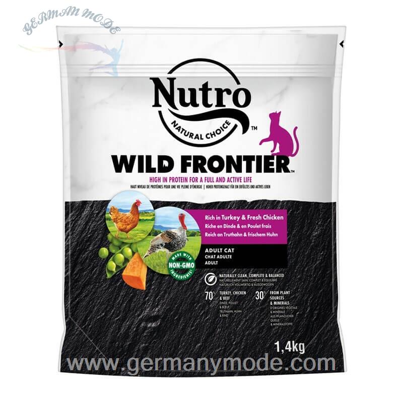 غذا خشک گربه مرغ و بوقلمون نیترو آلمان Nutro WILD FRONTIER Katze Beutel Adult mit Truthahn und Huhn 1-4kg