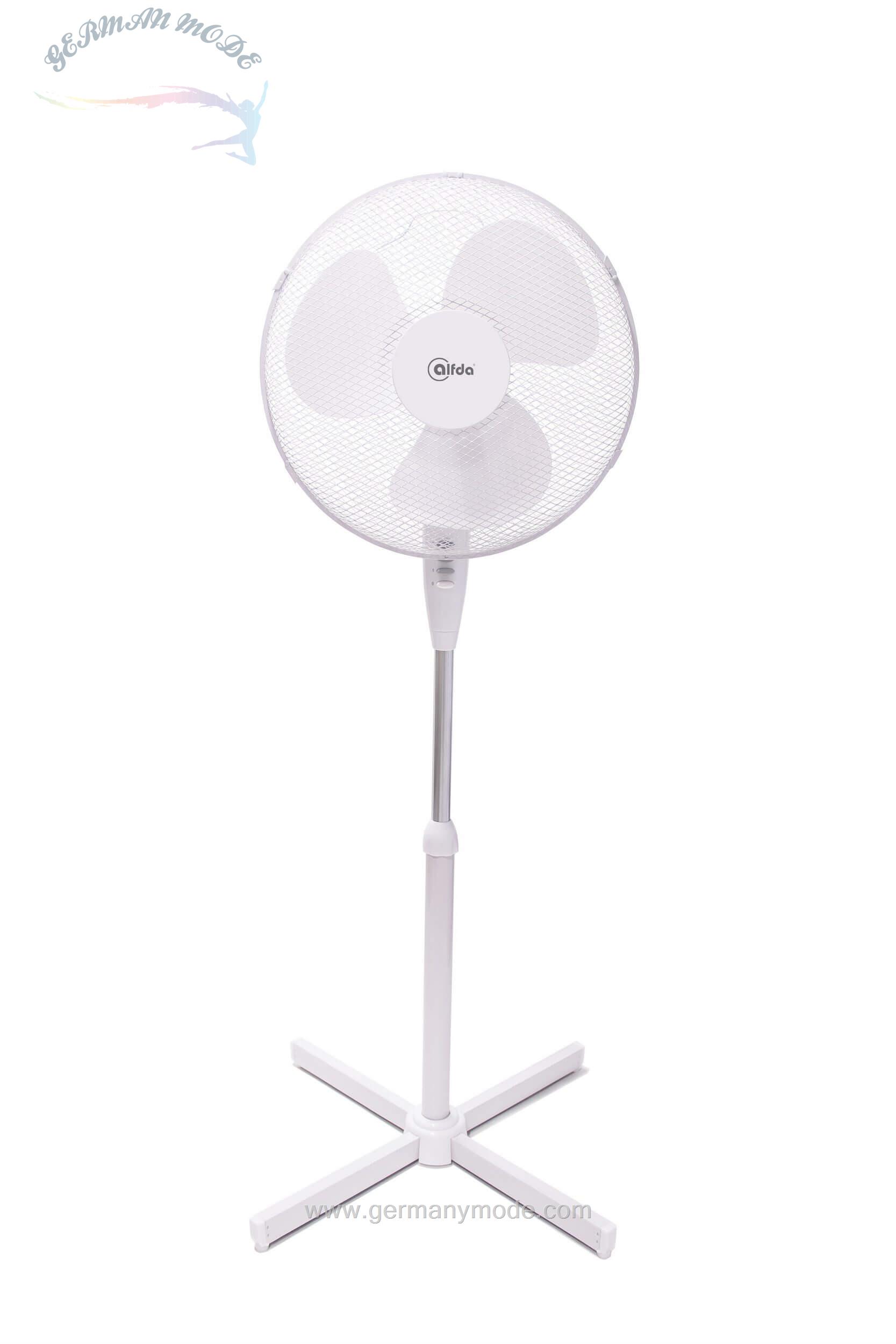پنکه برقی پایه دار آلفدا alfda Standventilator ASV40-Höhe- 104 - 127 cm- 3 verfügbare Farben/weiß