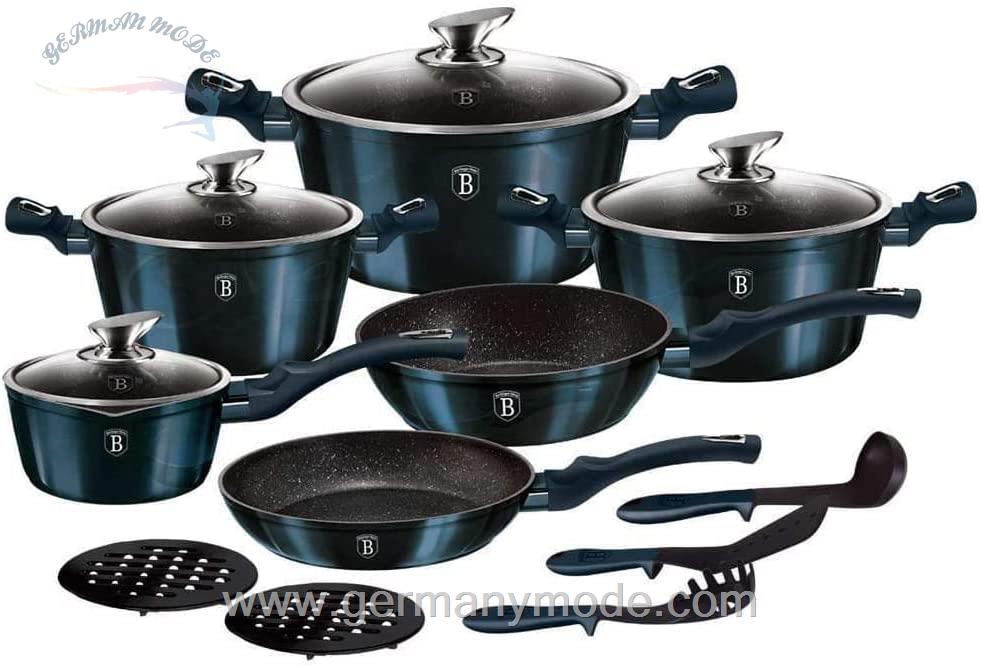 سرویس قابلمه 15 پارچه برلینگر هاوس مجارستان BerlingerHaus Copper Metallic Line Kochtopf-Set 15-teilig