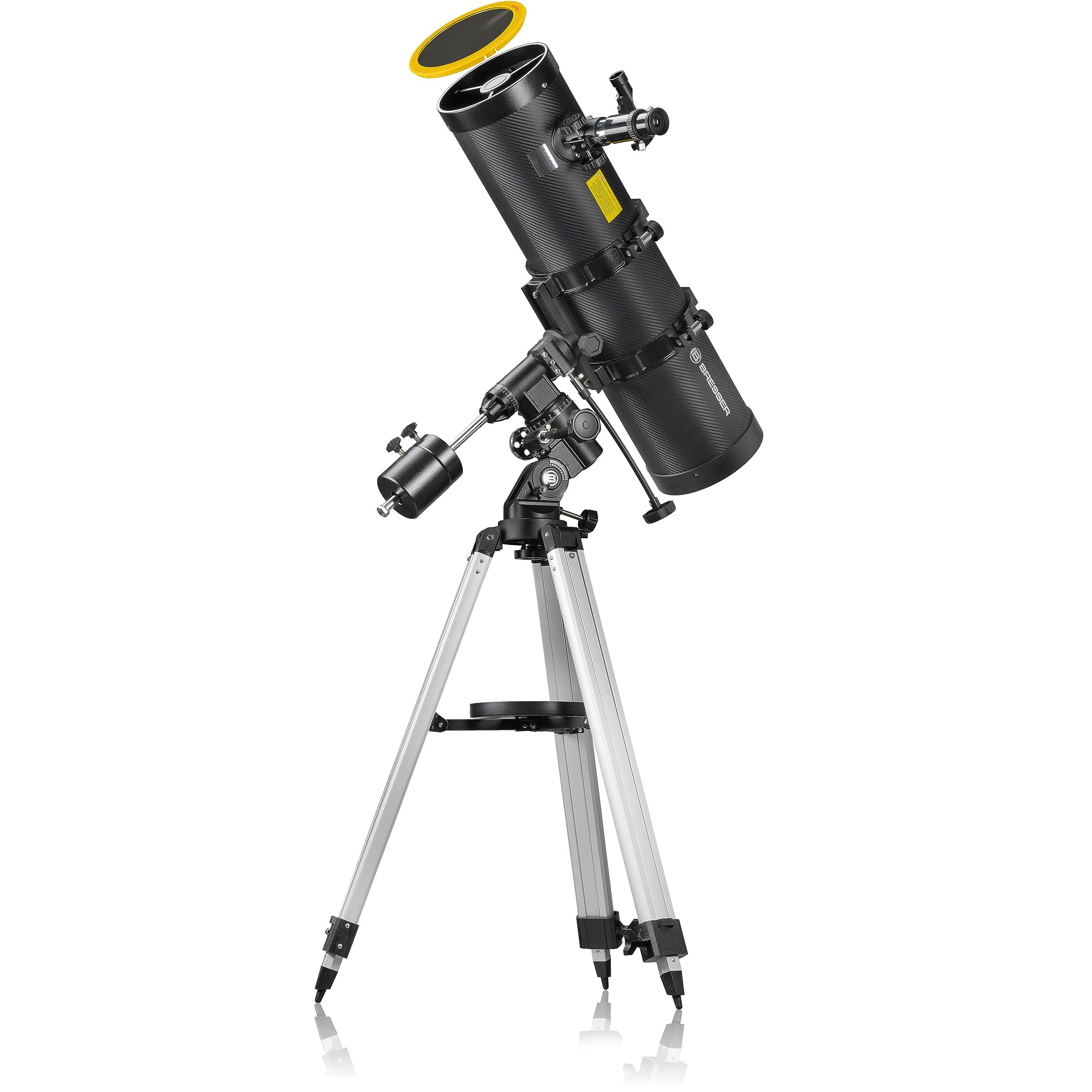 خرید از آمازون - تلسکوپ بازتابی برسر Pollux 150/1400mm سیستم آینه کاتادیوپتیک با آداپتور دوربین گوشی هوشمند و فیلتر خورشید با کیفیت بالا، شامل پایه، سه پایه و لوازم جانبی