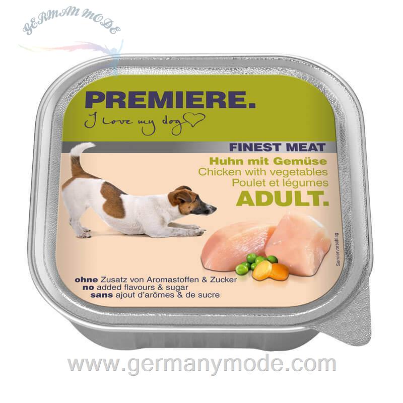 غذا مرطوب سگ بزرگسال پریمیر آلمان PREMIERE Finest Meat Adult 10x150g Huhn mit Gemüse