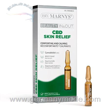 آمپول ویتامین CBD B3 C تسکین دهنده پوست ملتهب آکنه مارنیس اسپانیا MARNYS CBD Skin Relief Ampoules AMP006