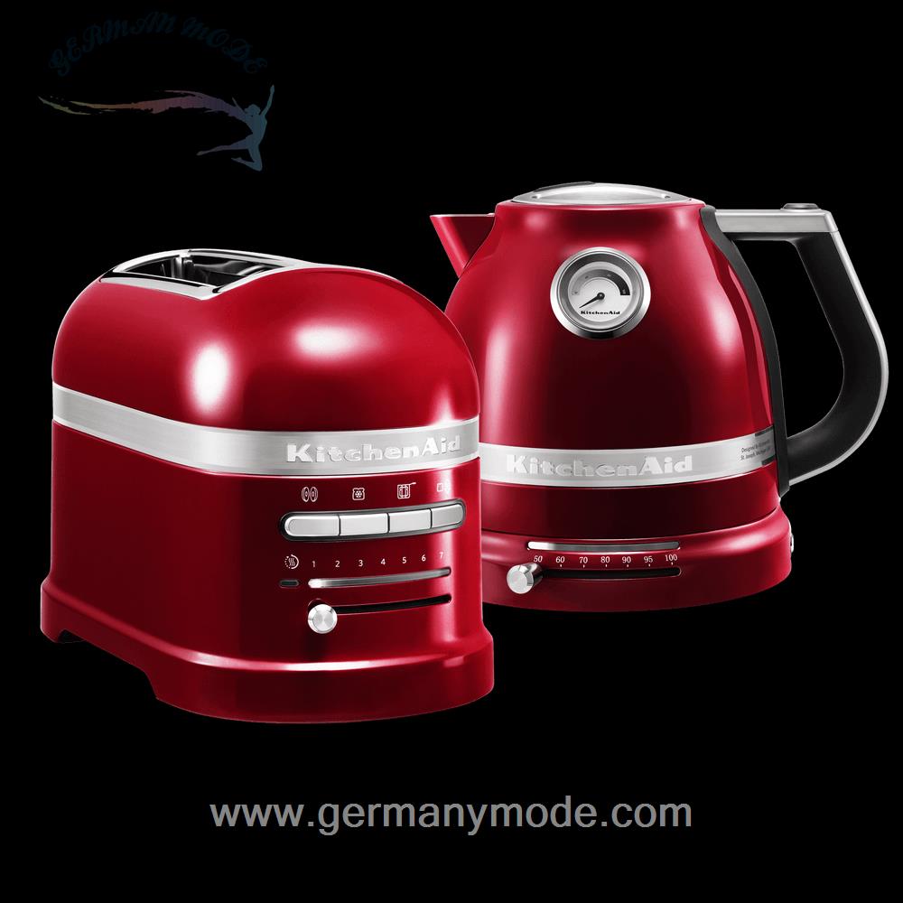 ست کتری برقی و توستر اتومات کیچن اید آمریکا KitchenAid ARTISAN FRÜHSTÜCKSSET-TOASTER FÜR 2 SCHEIBEN/Liebesapfel-Rot