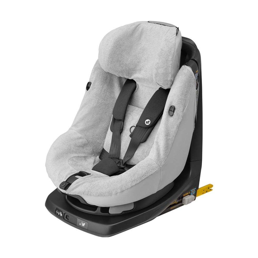 روکش تابستانی Maxi-Cosi، مناسب برای صندلی کودک Maxi-Cosi Axissfix، روکش محافظ صندلی ماشین، روکش برای روزهای گرم تابستان، خاکستری تازه