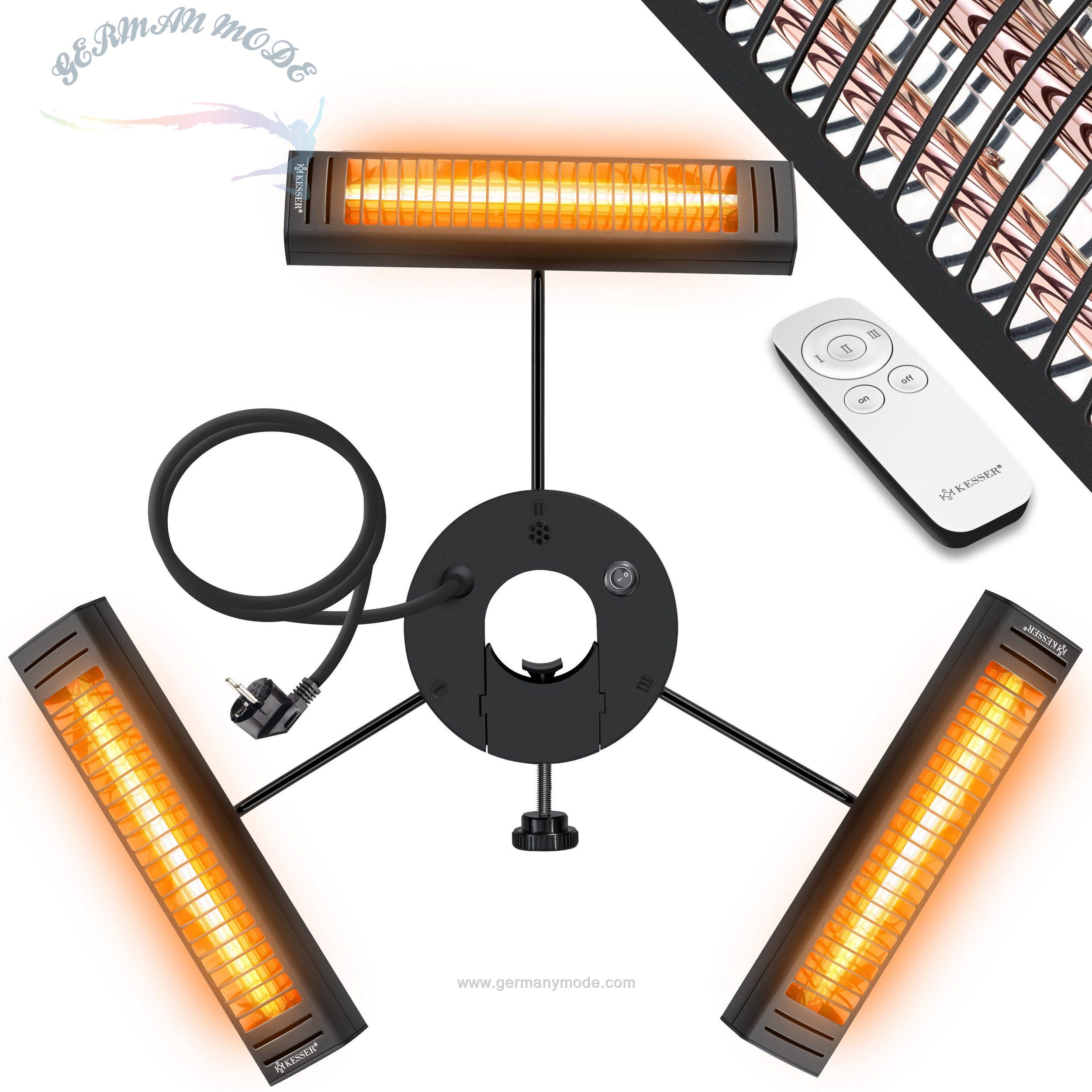 بخاری برقی مادون قرمز کسر KESSER Heizstrahler-3000 W- Sonnenschirm Infrarot 3000W