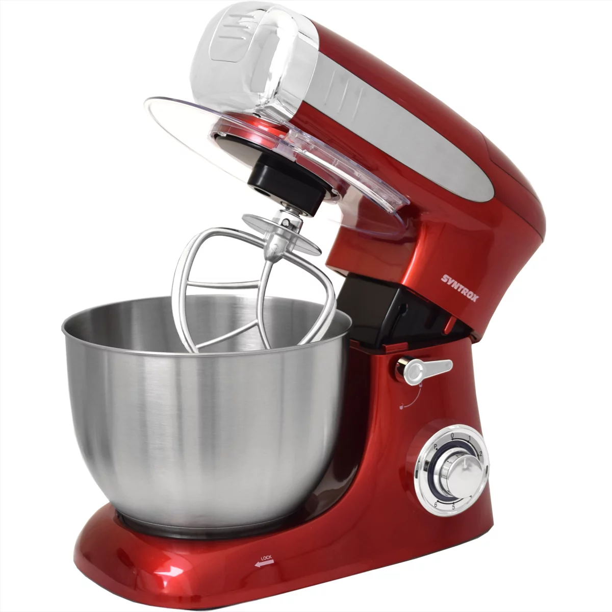 غذا ساز همه کاره سینتروکس آلمان Syntrox Küchenmaschine Deluxe Fleischwolf Mixer Farbwahl rot