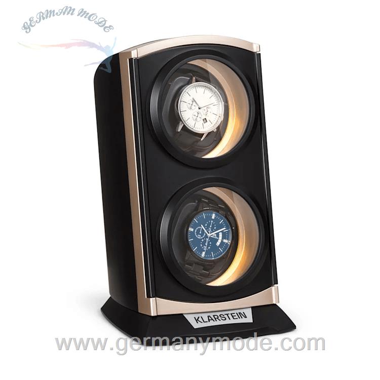جعبه ساعت مچی نگهدارنده شارژ اتوماتیک کلارشتاین آلمان Klarstein St. Gallen Premium Uhrenbeweger Metallic