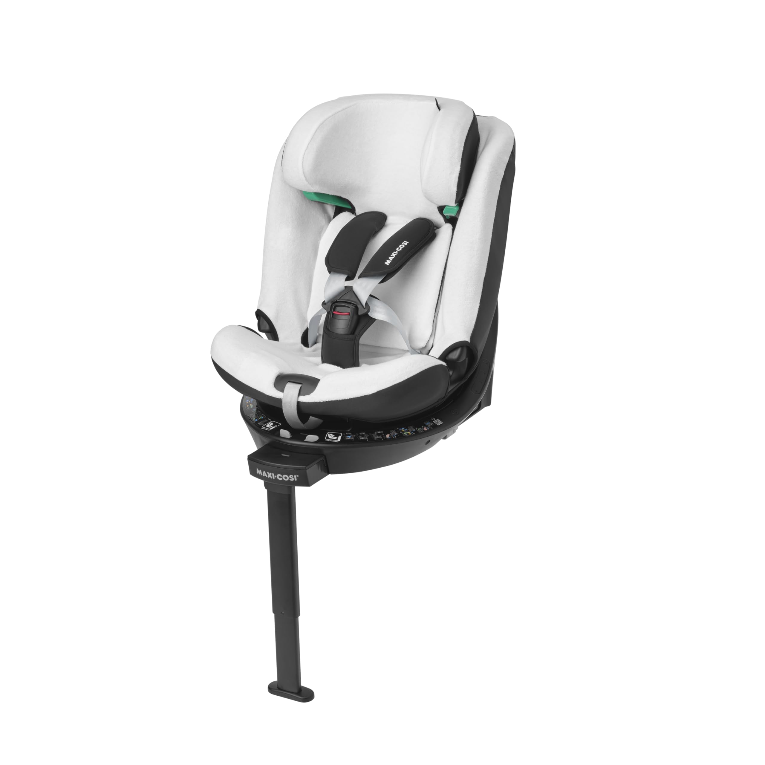 صندلی ماشین کودک مکسی کوزی آلمان Maxi-Cosi ساخته شده از پنبه ارگانیک برای Emerald 360 S، روکش صندلی ماشین نوزاد، مواد نرم، قابل تنفس و جذب رطوبت، قابل شستشو در ماشین لباسشویی، سفید طبیعی