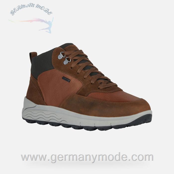 نیم بوت ضد آب مردانه جی اوکس ایتالیا GEOX WASSERDICHTE SCHUHE Spherica 4x4 Abx Herr Cognac