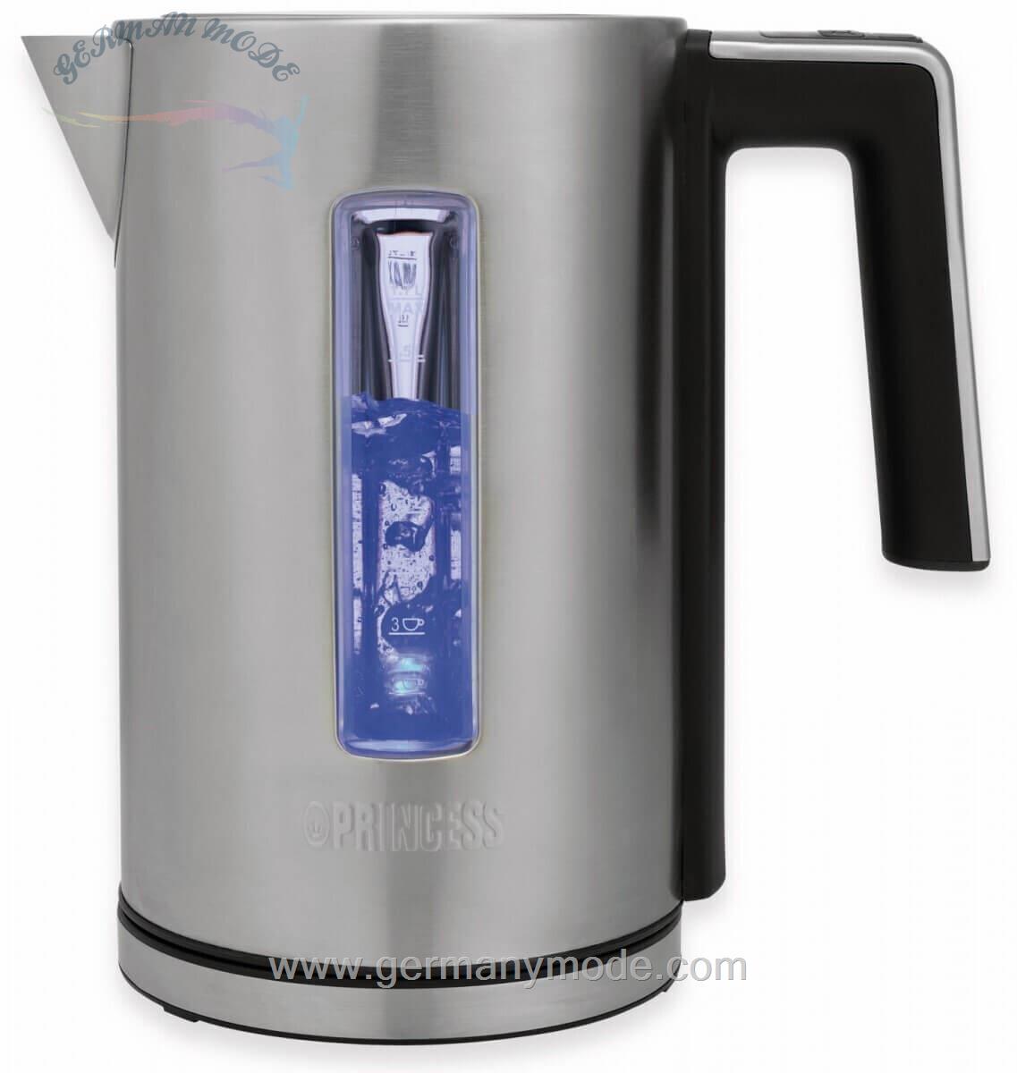 کتری برقی پرینسس هلند PRINCESS Wasserkocher 236047 Stahl-Deluxe- 1-7 l- 3000 W