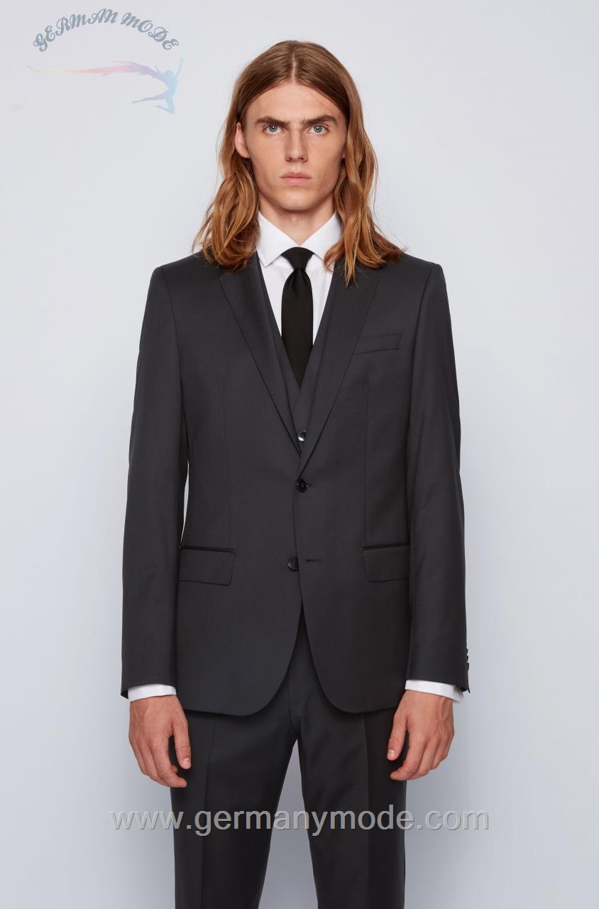 کت تک مردانه هوگو باس آلمان Hugo Boss Slim-Fit Sakko aus Schurwoll-Serge mit AMF-Nähten (50318498) schwarz