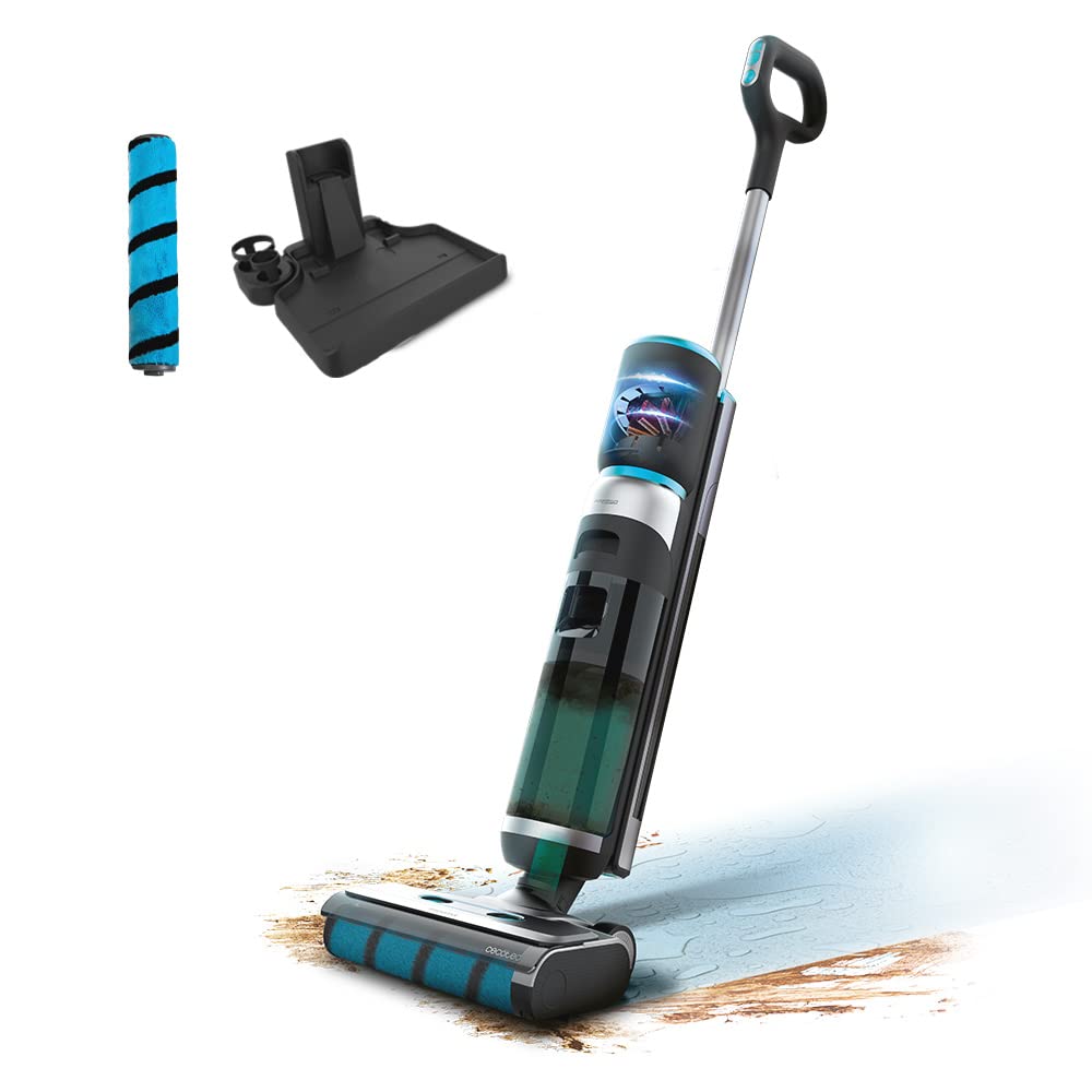 تی کش شارژی سکوتک اسپانیا Cecotec مدل FreeGo Wash Vacuum عملکرد خودکار ۳۵ دقیقه‌ای، غلتک جاذب آب