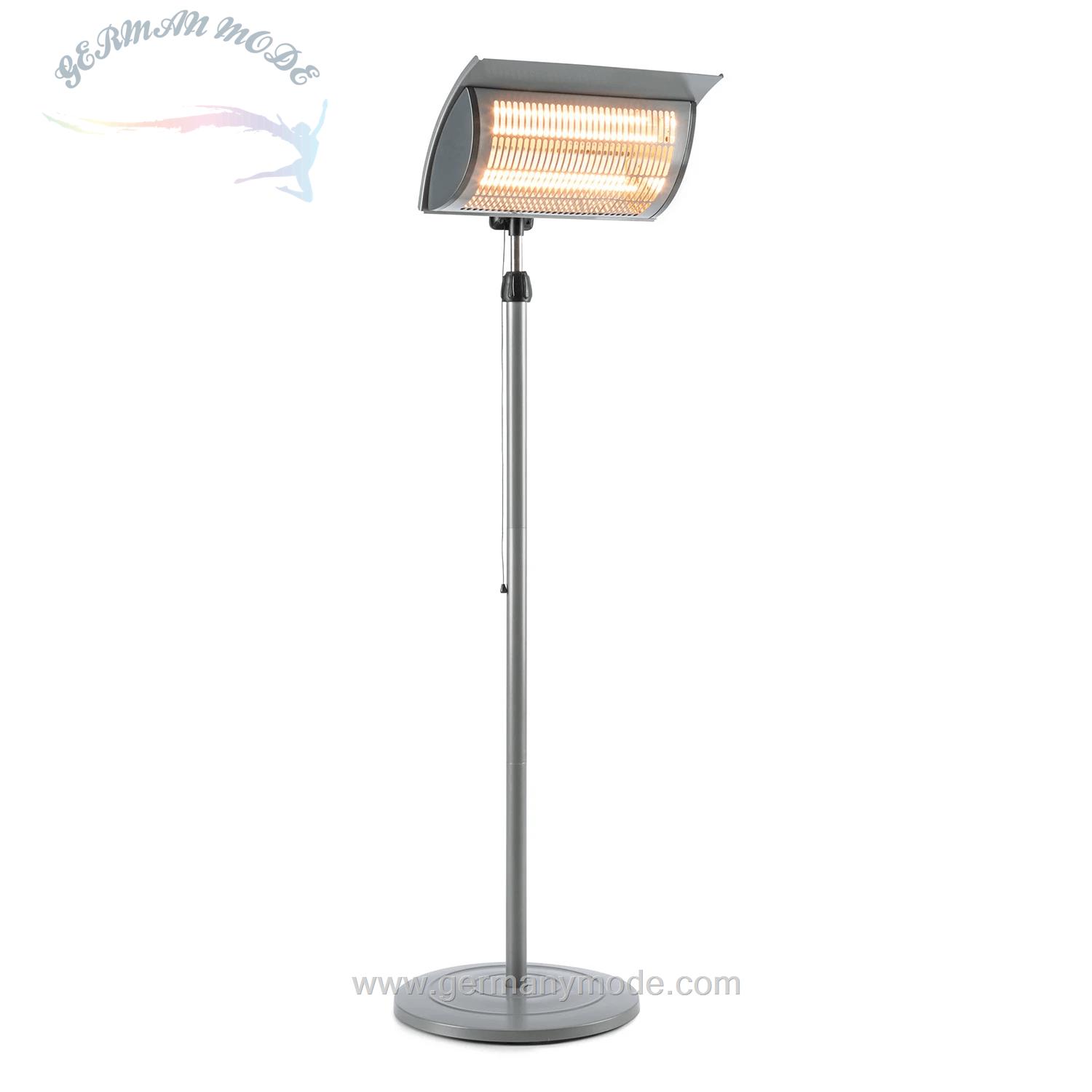 بخاری برقی مادون قرمز ایستاده فضای باز کلارشتاین آلمان Klarstein Heat Guard Focus Terrassenheizstrahler Heizstrahler Grau