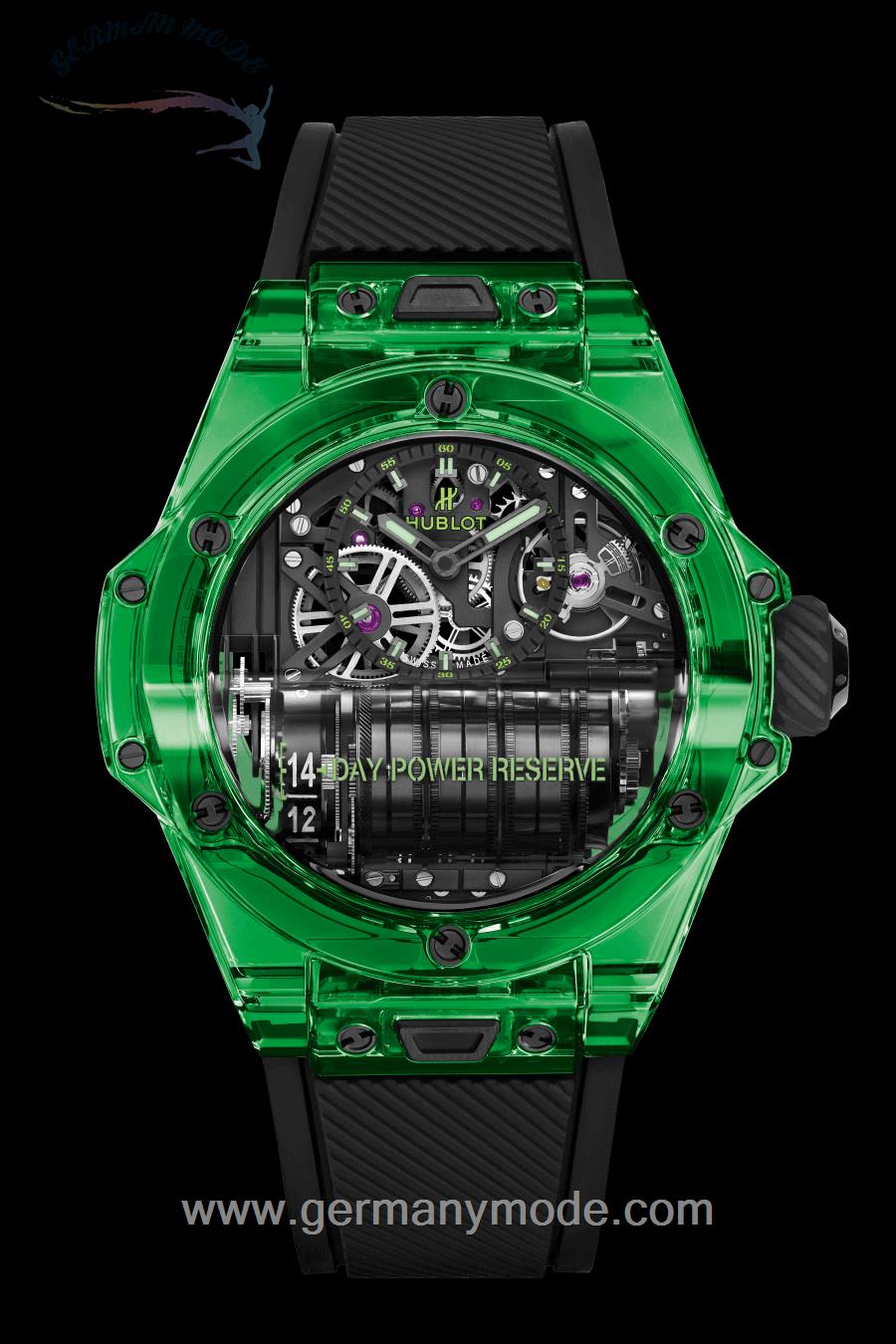 ساعت مچی مردانه هابلوت سوئیس HUBLOT MP-11 POWER RESERVE14 -45MM