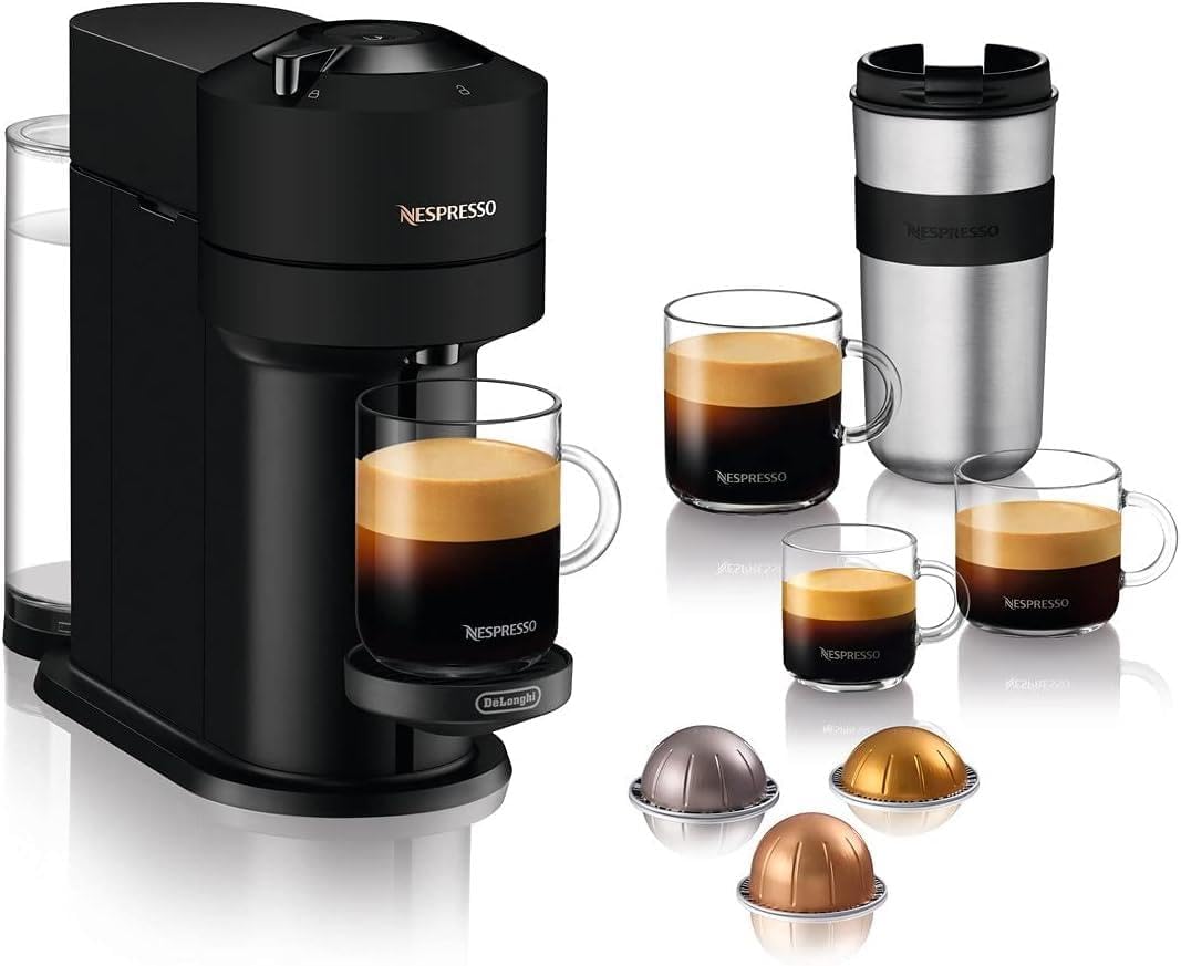 نسپرسو ساز دلونگی ایتالیا Nespresso DeLonghi Vertuo Next، ENV120.BM، مشکی مات، مشکی مات
