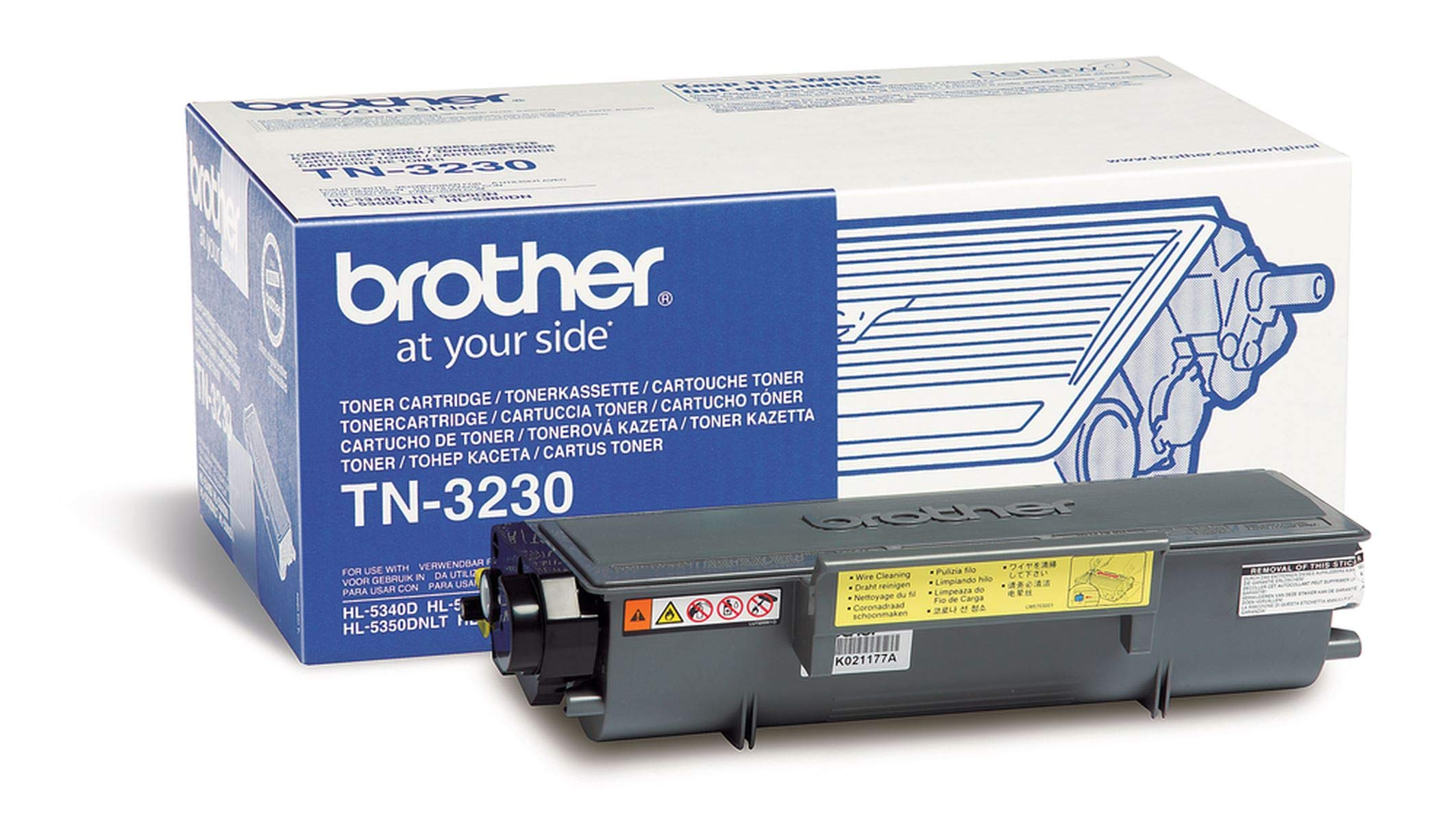 خرید از آمازون - کارتریج تونر برادر TN3230 (3000 صفحه) برای DCP-8085DN/HL-5340D/5350DN/5350DNLT/5370DW/5380DN/MFC-8880DN/8890DW، 980000 مشکی، تکی پهن