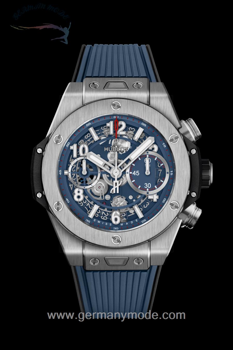 ساعت مچی مردانه هابلوت سوئیس HUBLOT UNICO TITANIUM BLUE 42MM