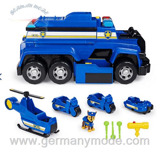 مجموعه وسایل نقلیه مخصوص جنگ Spin Master PAW Patrol 5 in 1 Polizeifahrzeug von Chase - 4 Mini Fahrzeuge plus Polizeicruiser plus Chase Figur