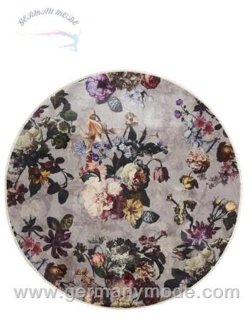 قالیچه گرد اسنزا هلند ESSENZA Fleur Finest Grau Teppich