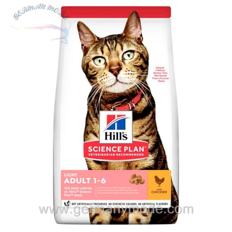 غذا خشک گربه سبک وزن هیل آلمان Hill's Feline Science Plan Adult Light 3kg Huhn