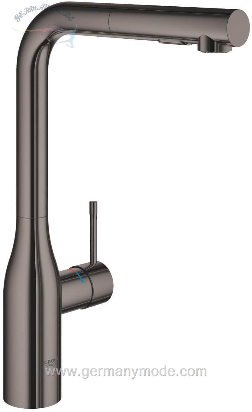 شیر مخلوط ظرفشویی شلنگ دار گروهه آلمان GROHE Essence Plus hard graphite 30270A00