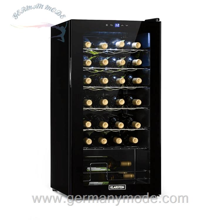 یخچال بطری سرد کن 74 لیتری کلارشتاین آلمان Klarstein Shiraz 28 Uno WeinkUhlschrank 28 Schwarz 74 Ltr